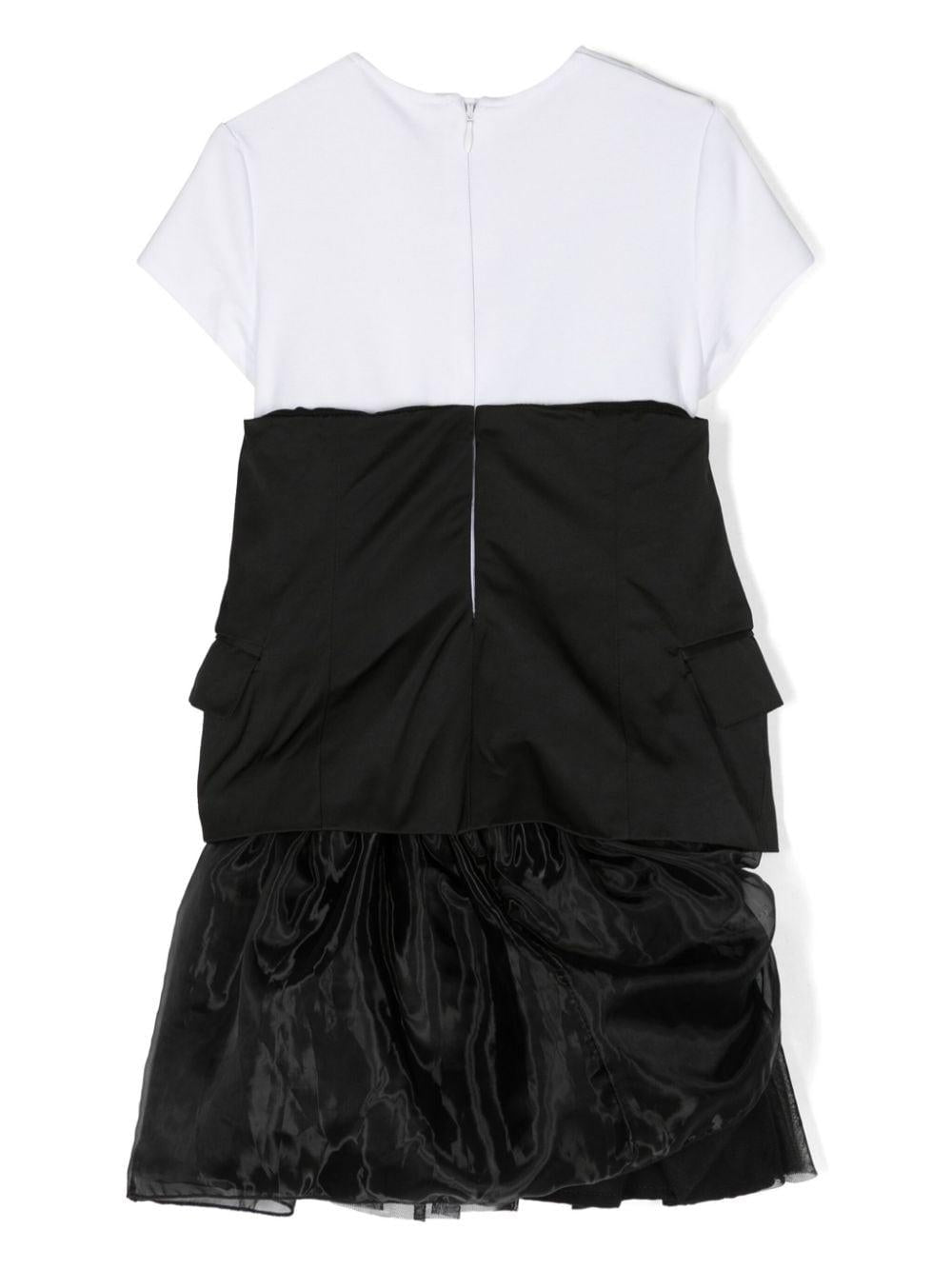 abito bianco/nero bambina Z30086 M41 Karl lagerfeld kids 
