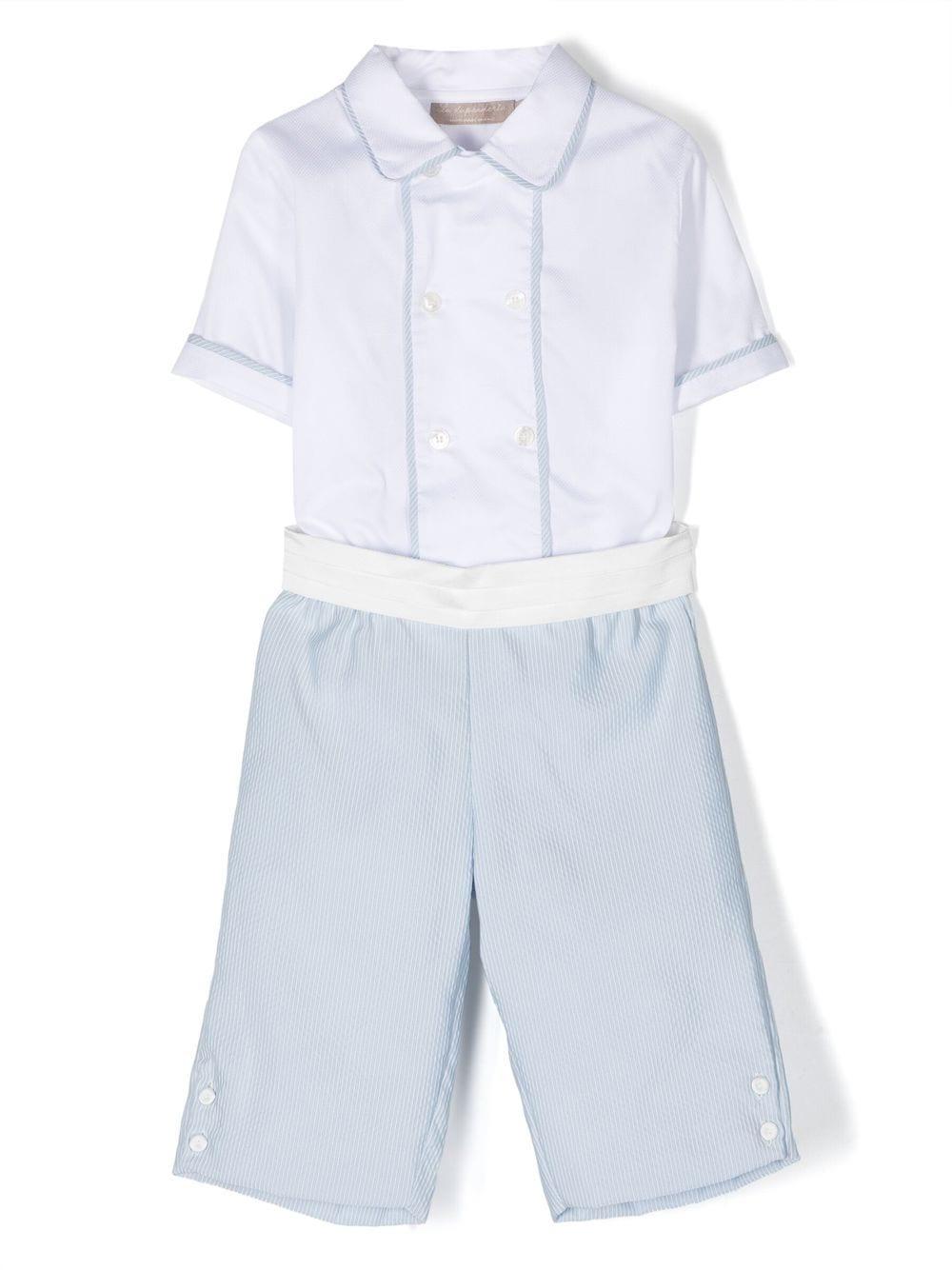 Completo bianco/blu bambino