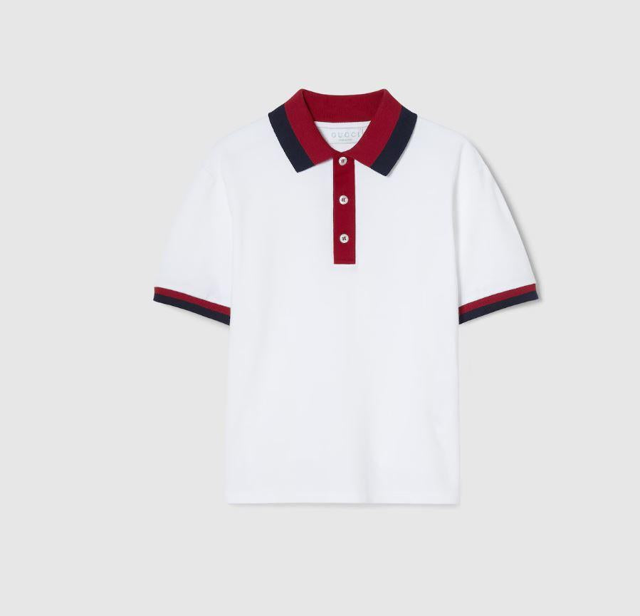 polo bianca bambino 825164XJHAN 9250 GUCCI KIDS 