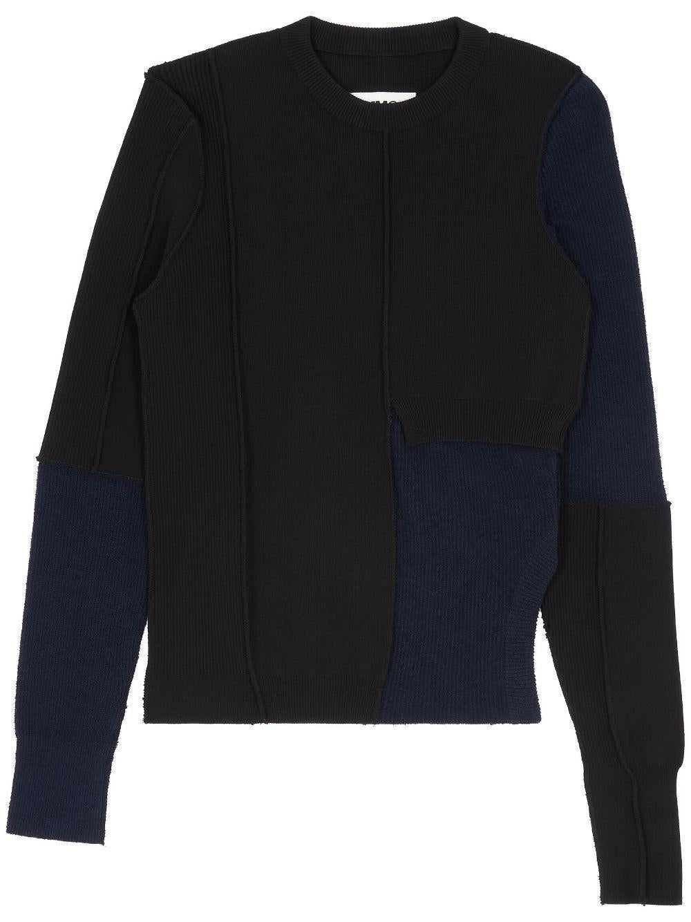 Maglione blu donna S52HL0012S18283 002F MM6 