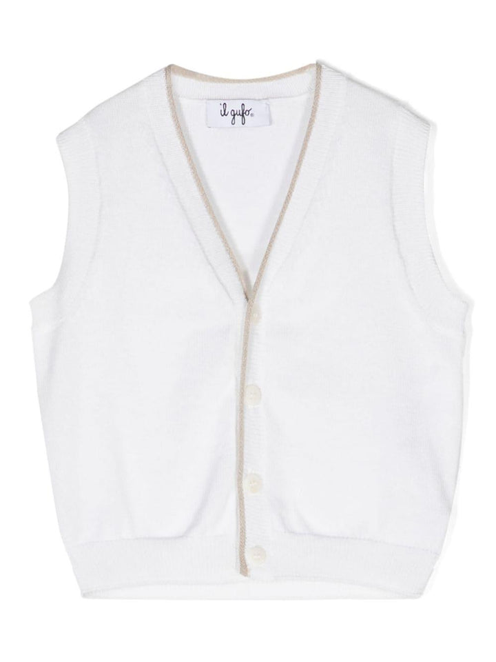 gilet bianco neonato