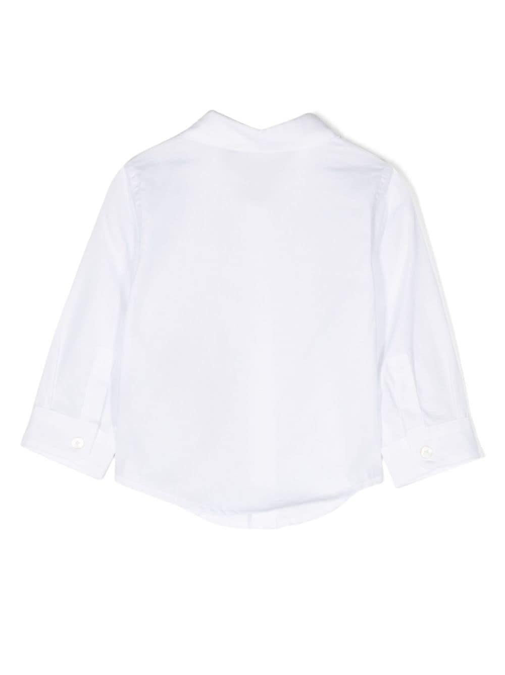 Camicia bianca bambino con logo