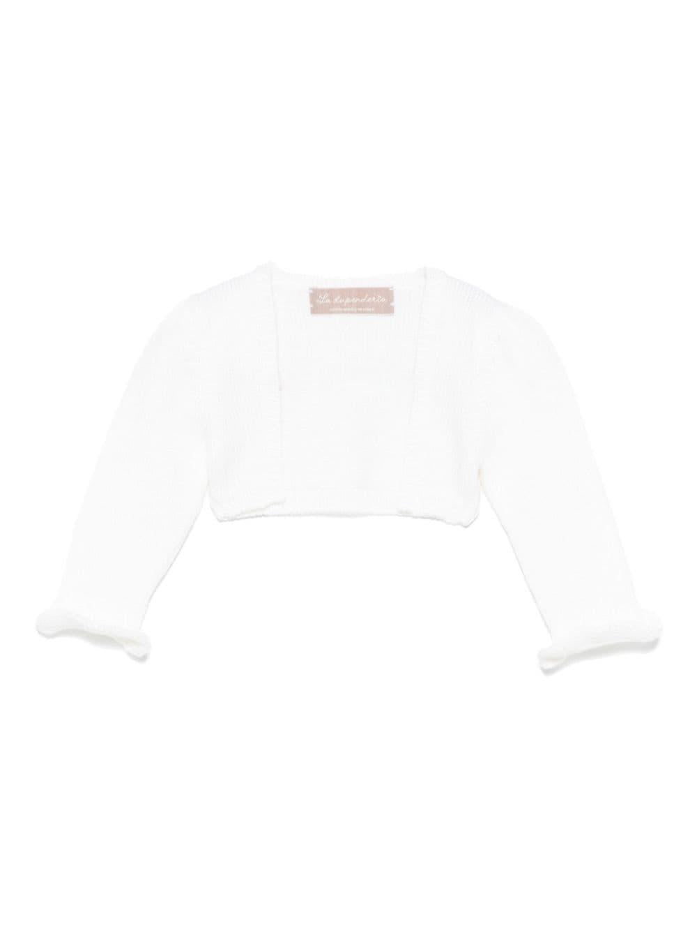 Cardigan bianco avorio neonata