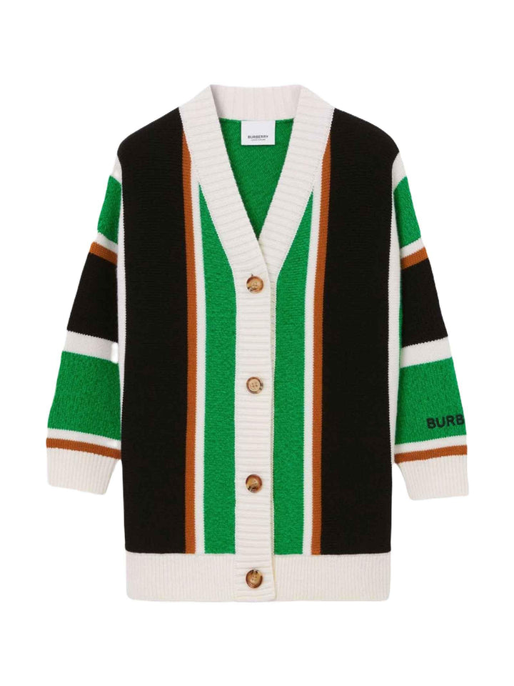 Cardigan verde bambina