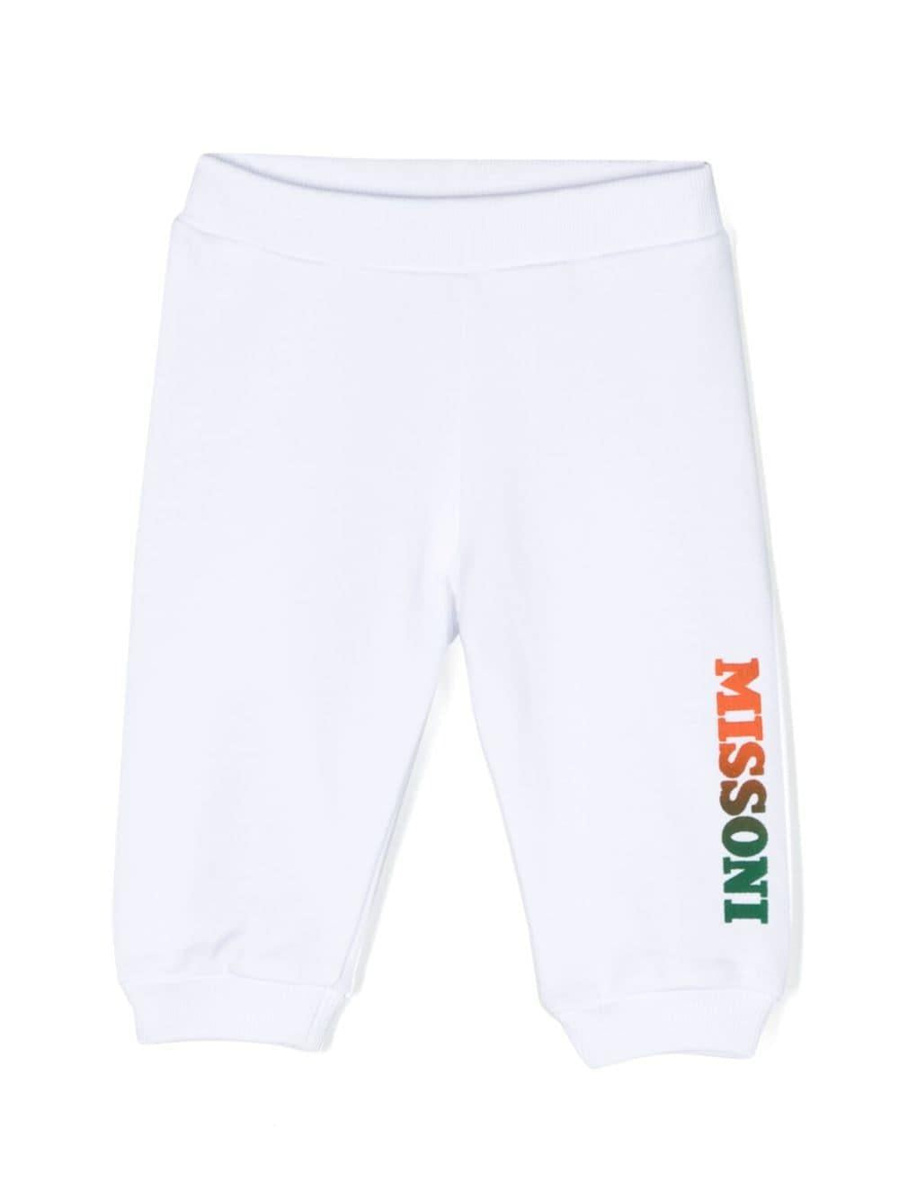 Pantalone bianco neonato con stampa MT6500Z0081 100 MISSONI KIDS 