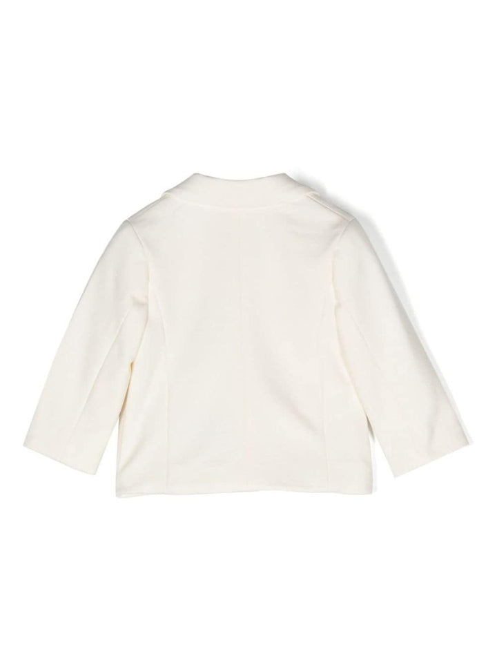 Giacca doppiopetto bianca neonato con bottoni oro