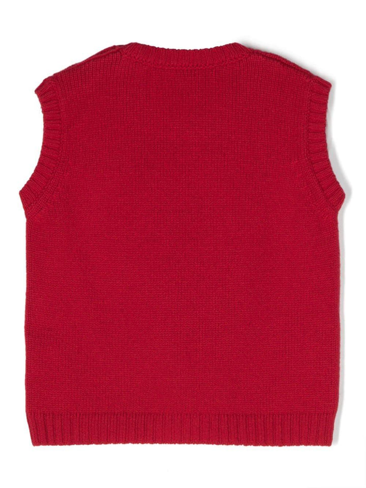 Gilet rosso neonata