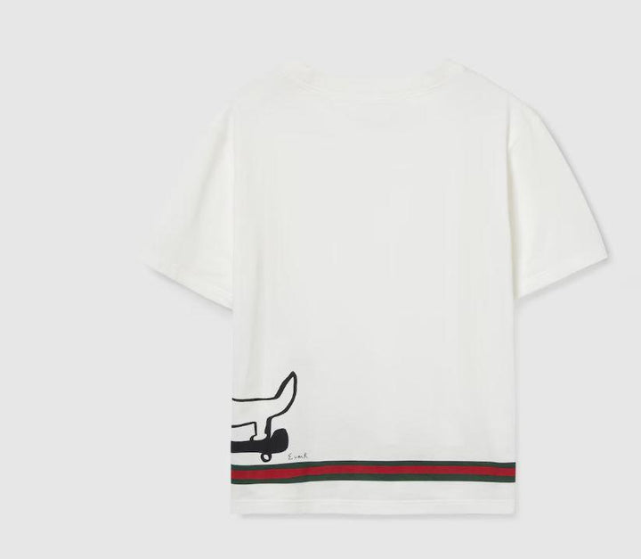 t-shirt bianco bambino 575114XJHBT 9214 GUCCI KIDS 