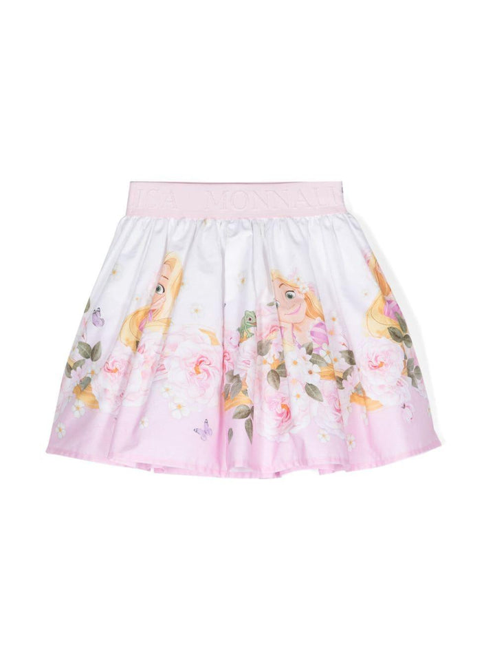 Gonna bianco/rosa bambina