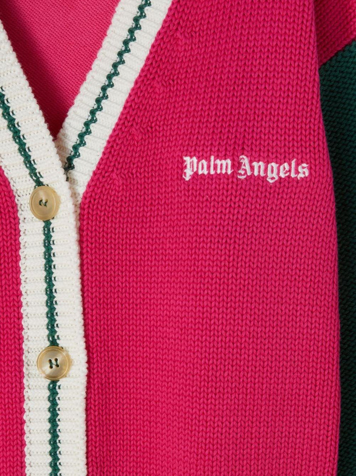 Cardigan multicolor bambina con logo