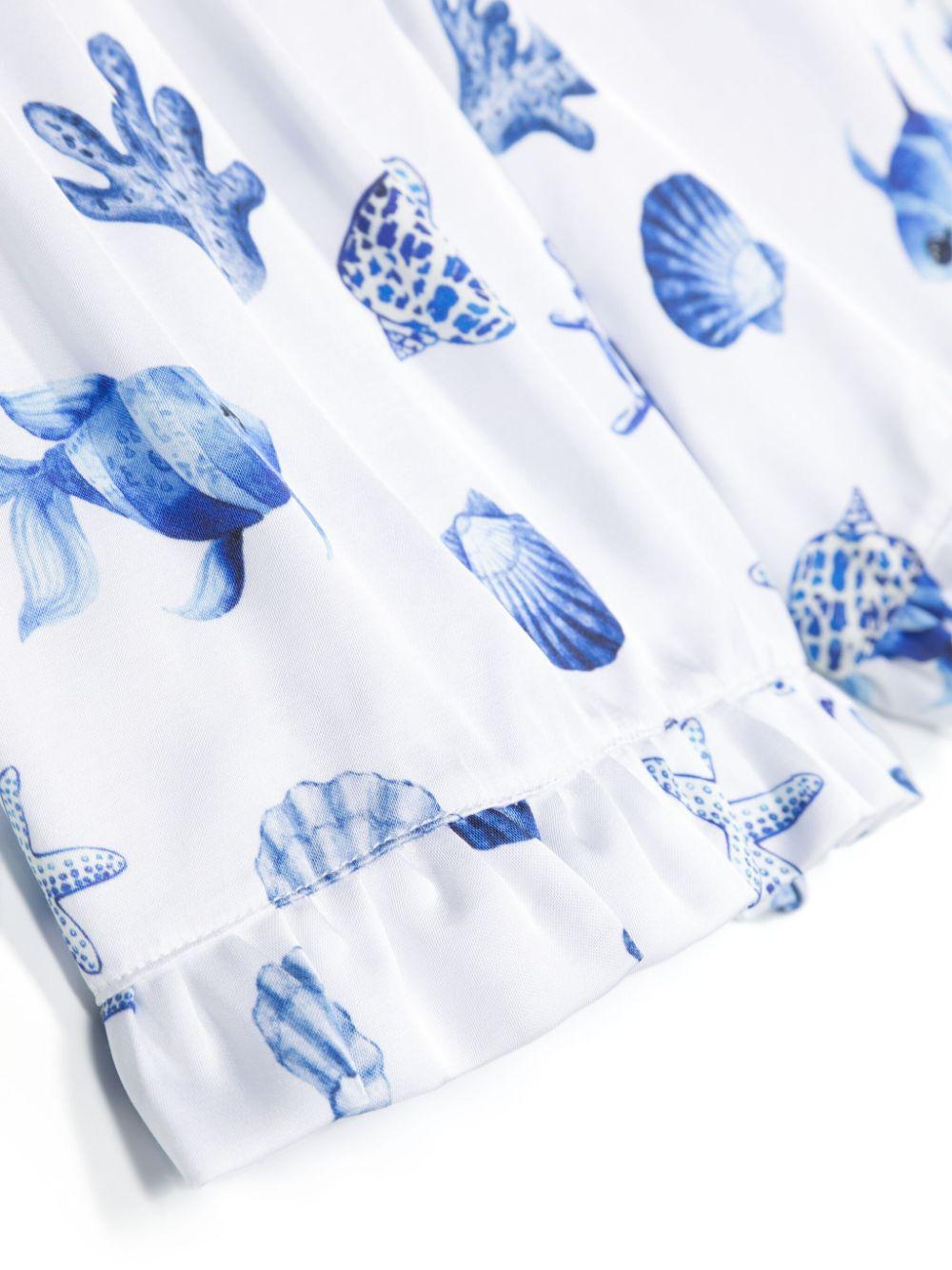 short bambina bianco/blu
