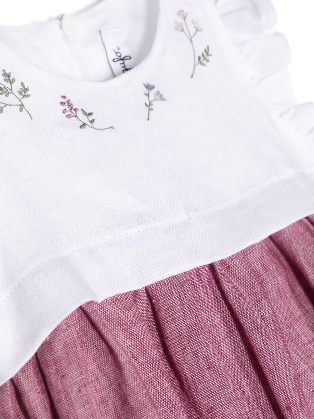 Abito neonata bianco/rosa