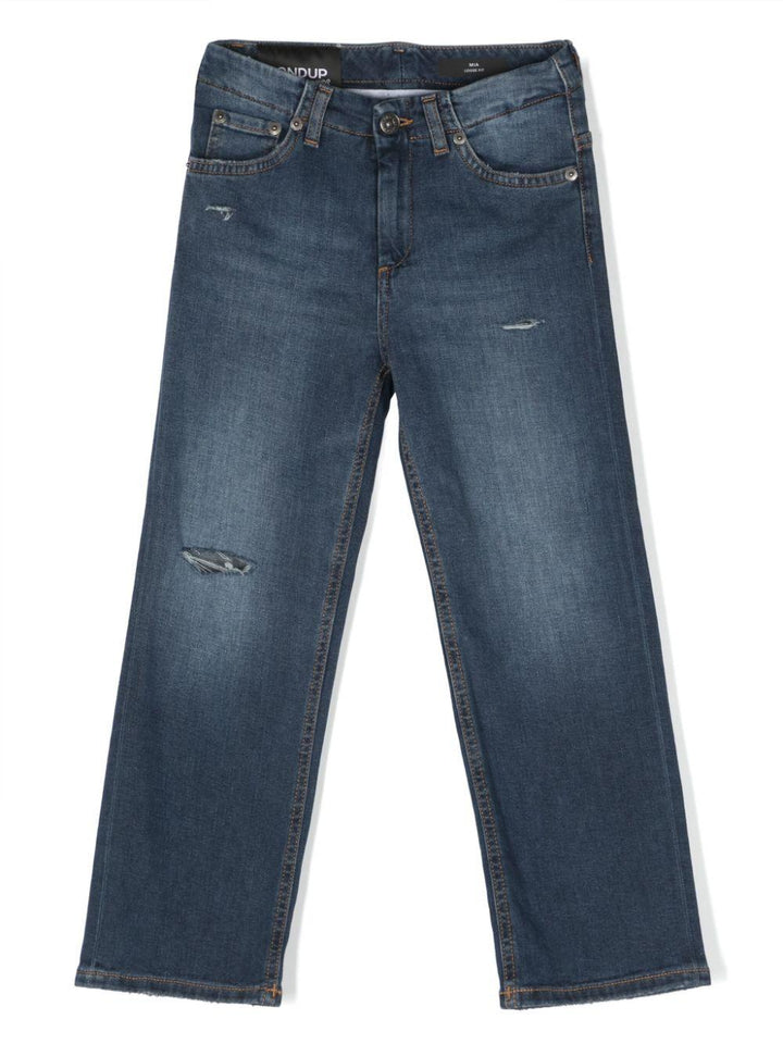 Pantaloni jeans blu ceruleo bambina