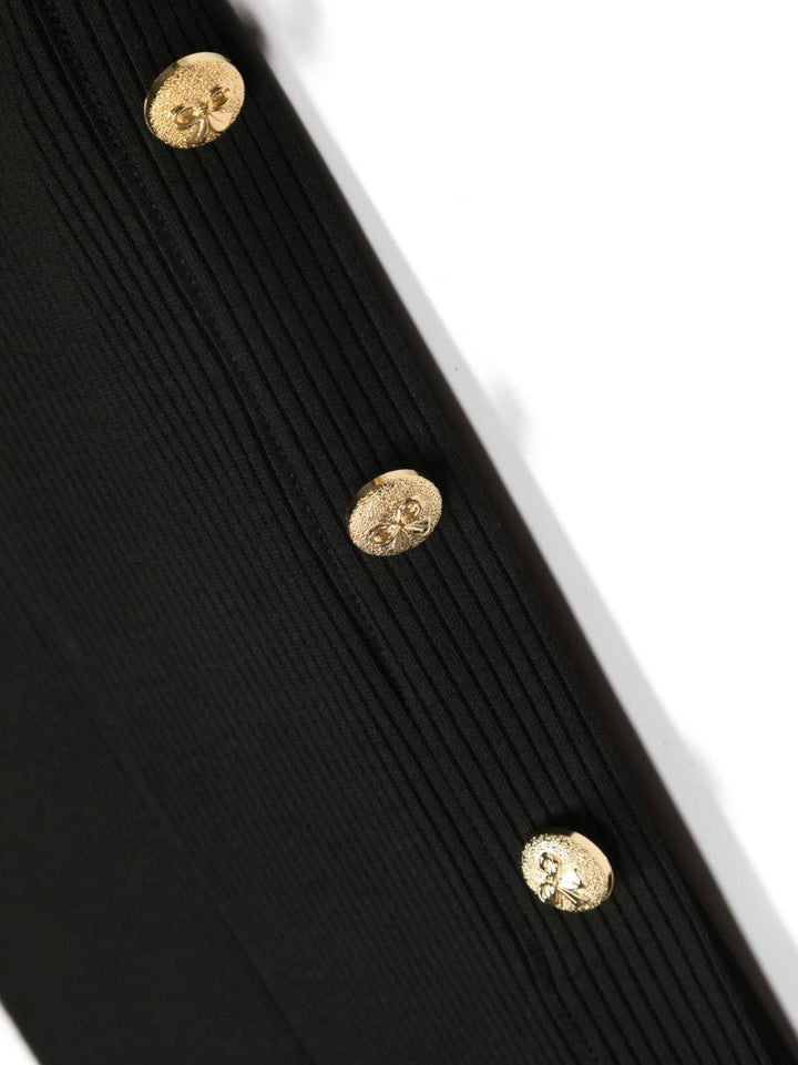 Gonna nera lunga bambina con logo 41B7022213 0050 Monnalisa kids 