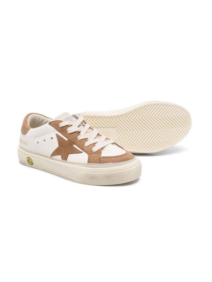Sneakers bambino bianca/marrone