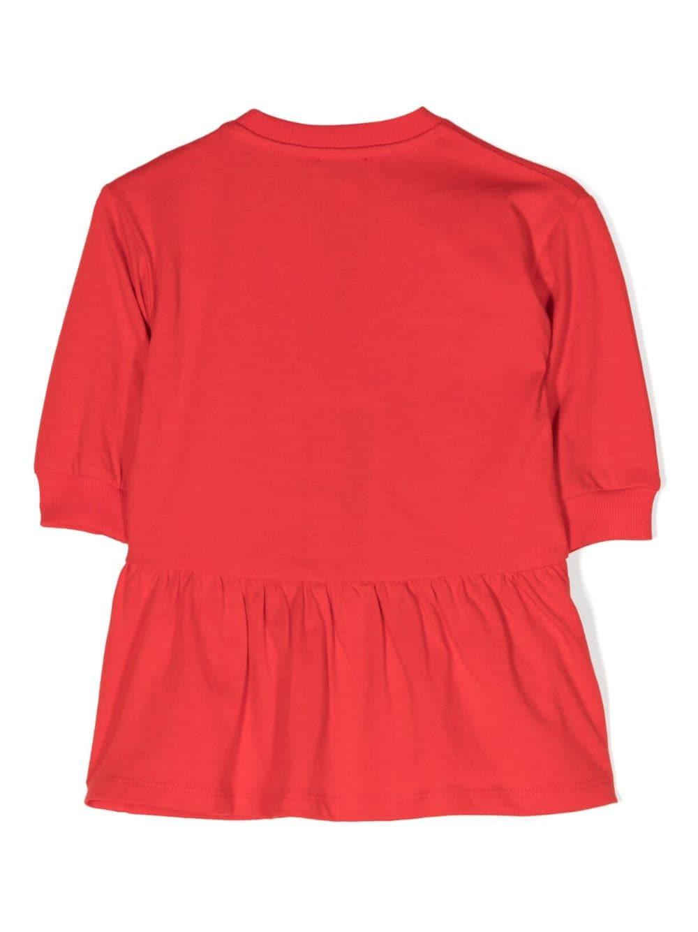 Abito rosso neoanta con logo K02105 990 KENZO KIDS 