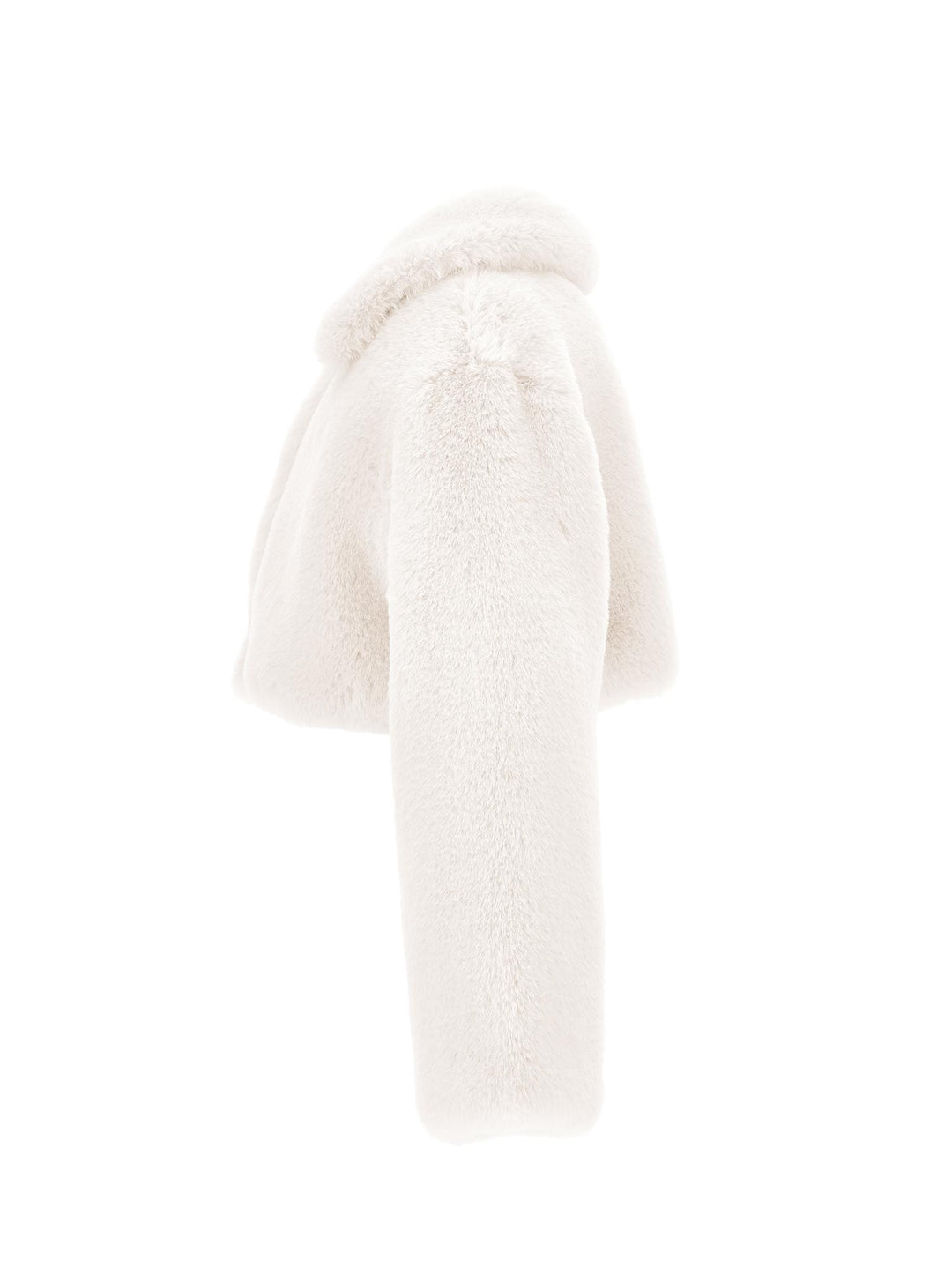 Pelliccia bianca bambina con colletto e maniche lunghe 79B1032748 0001 Monnalisa kids 
