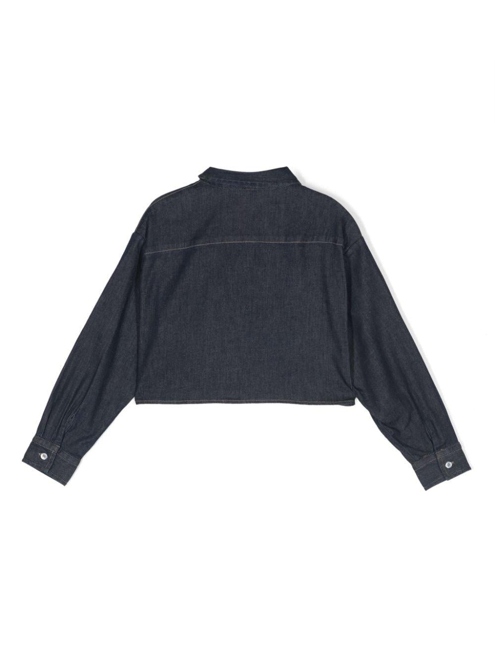 Camicia blu bambina