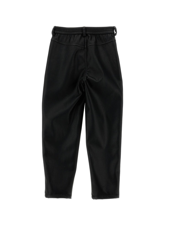 Pantaloni neri bambina con logo
