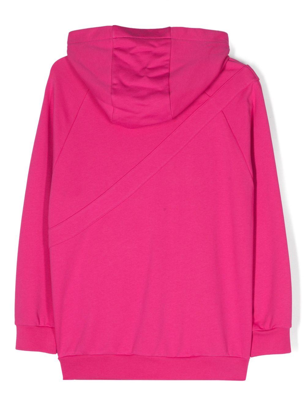 Felpa in cotone fucsia bambina