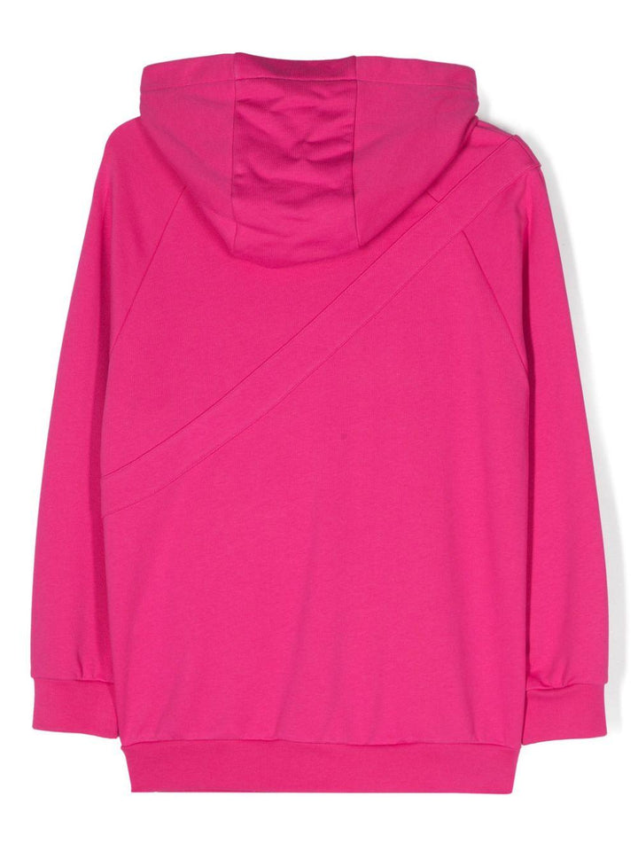 Felpa in cotone fucsia bambina