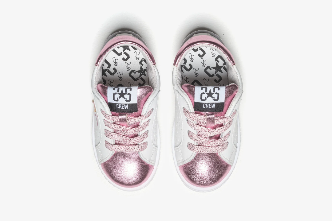 sneakers bianco/rosa bambina