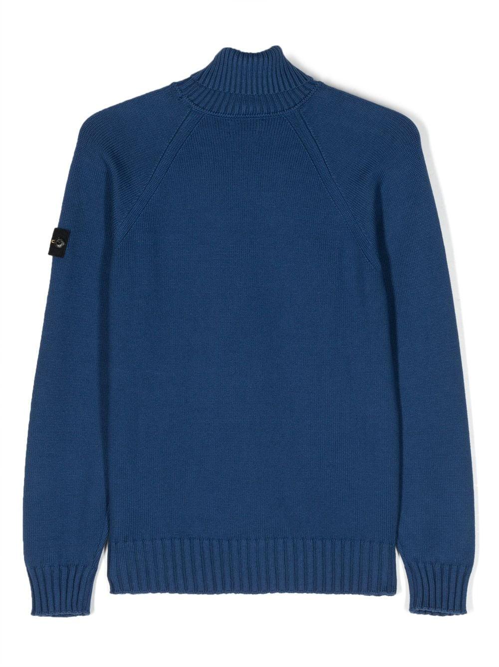 Maglione blu bambino 7916504A2 V0022 STONE ISLAND JUNIOR 