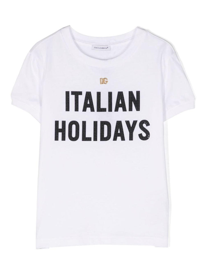 t-shirt bianco bambina