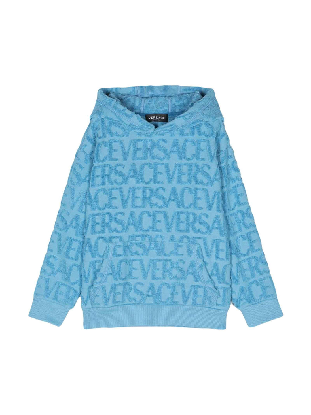Felpa blu bambino 10016771A08124 1VA90 VERSACE 