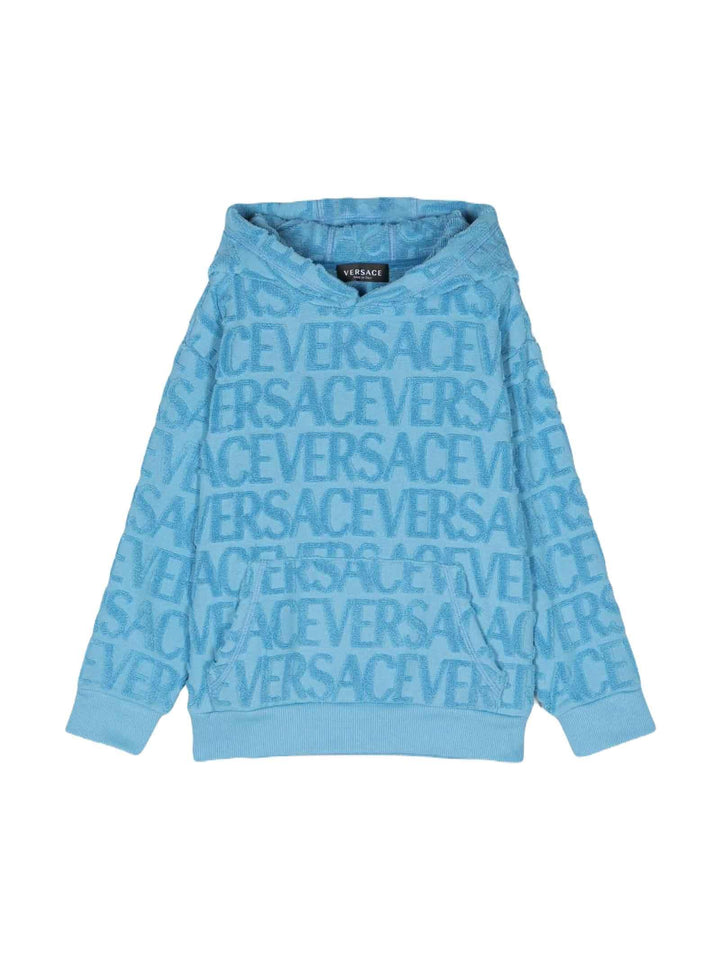 Felpa blu bambino 10016771A08124 1VA90 VERSACE 