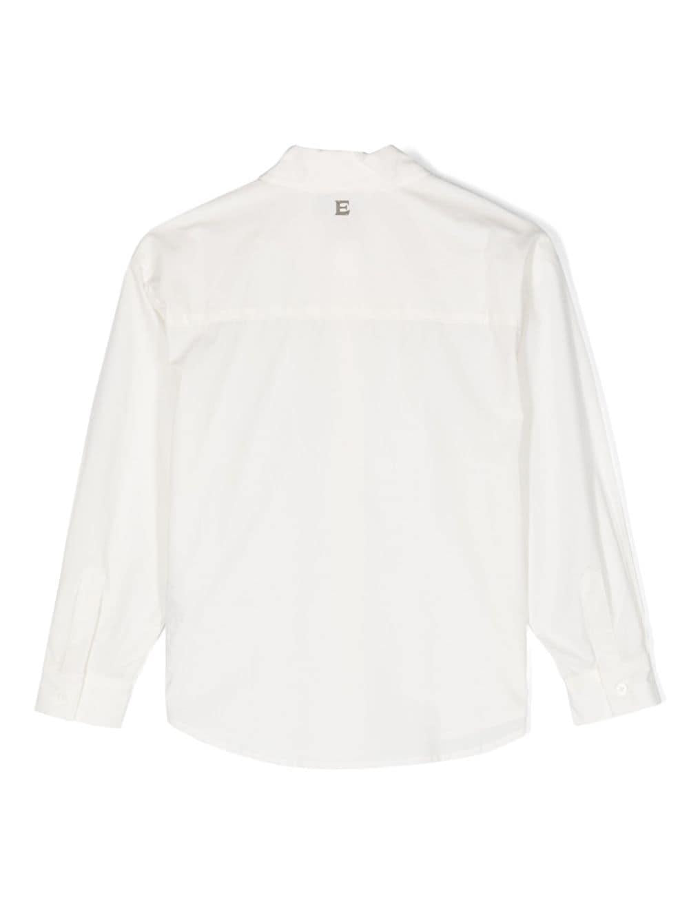 Camicia bianca bambina con ricamo