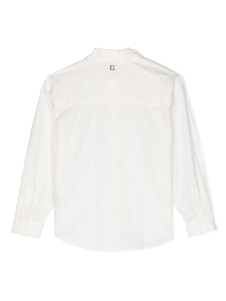 Camicia bianca bambina con ricamo