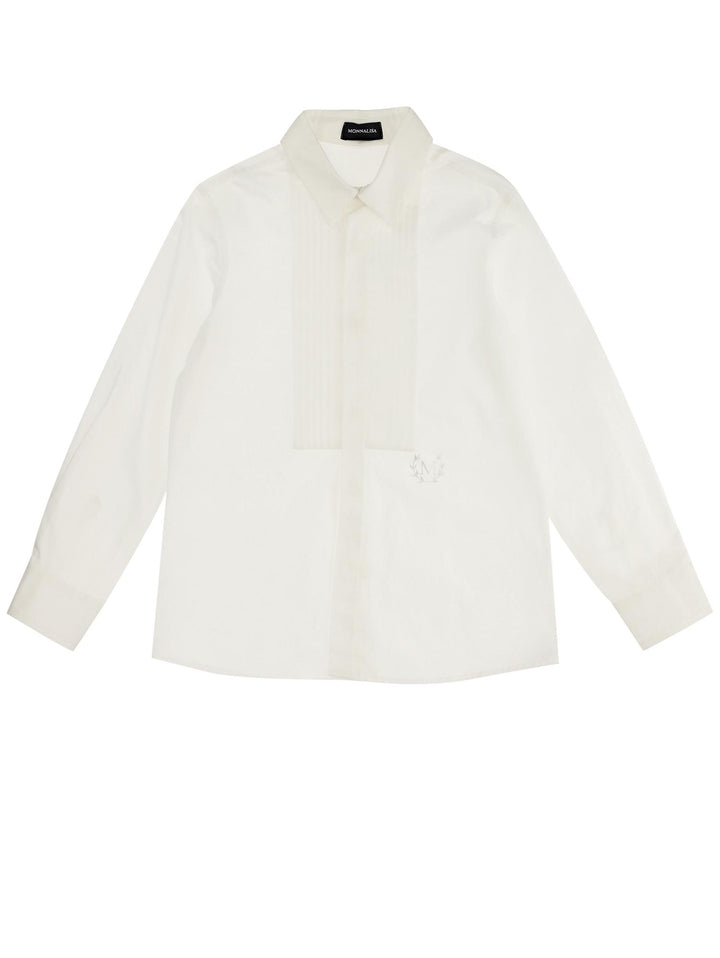 Camicia bianca classica bambino 25B3032153 0099 Monnalisa kids 