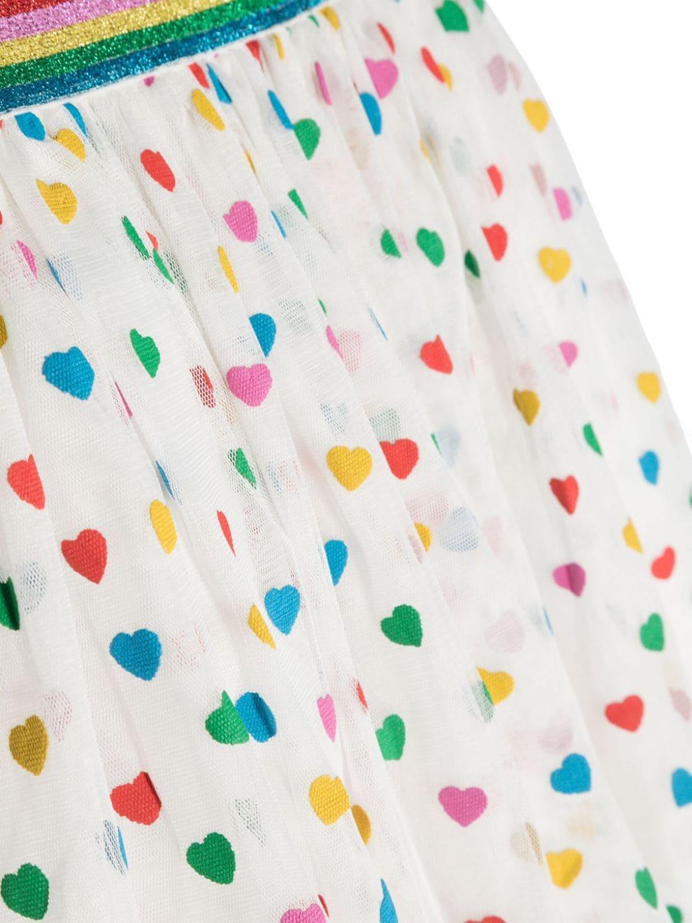 Gonna bianca e multicolor bambina