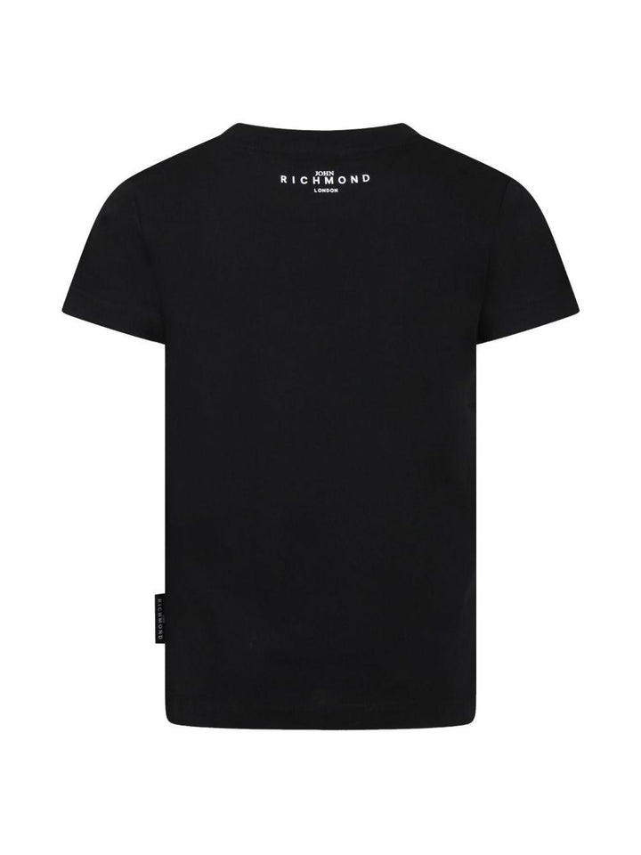 t-shirt nera bambino RBP25003TSBCL BLACKWHT JOHN RICHMOND KIDS 