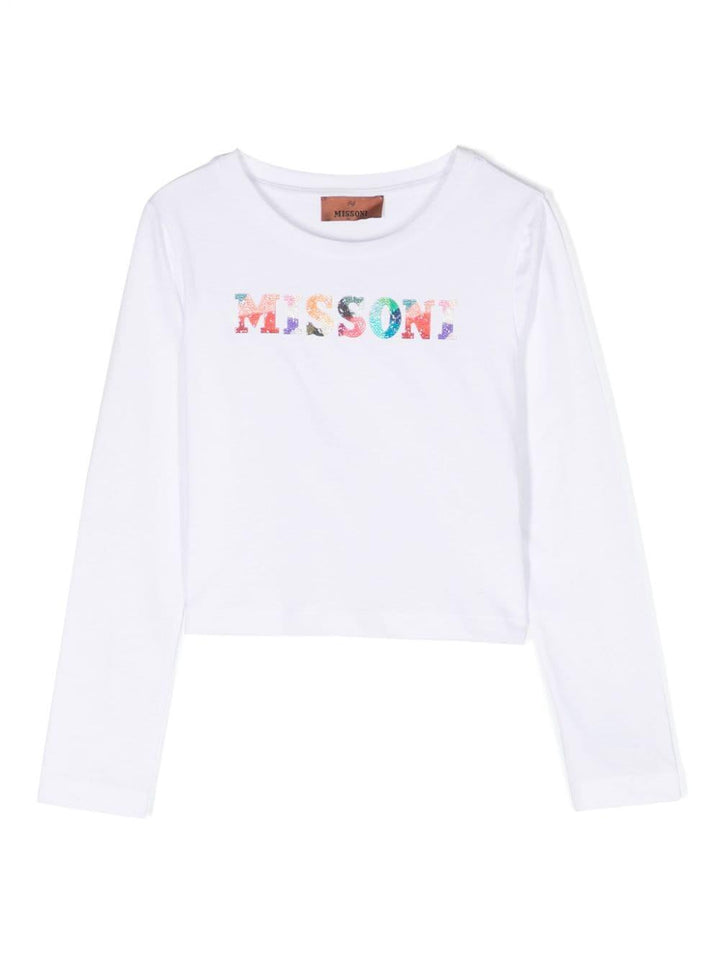 Felpa bianca bambina