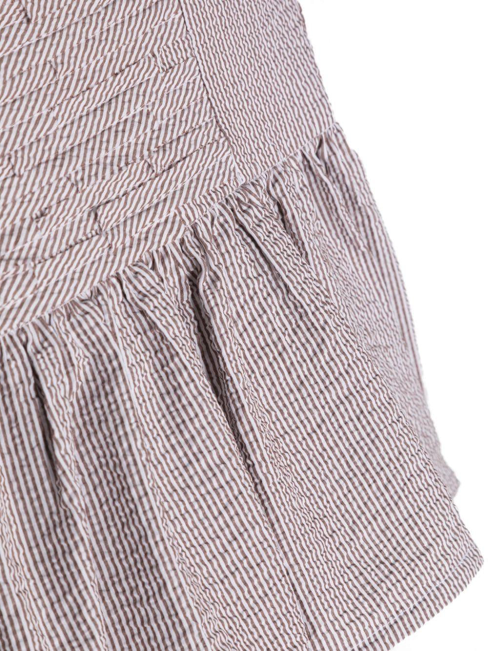 top bianco/marrone bambina