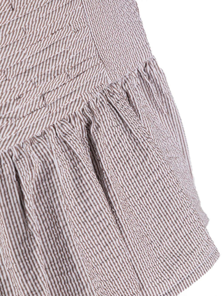 top bianco/marrone bambina