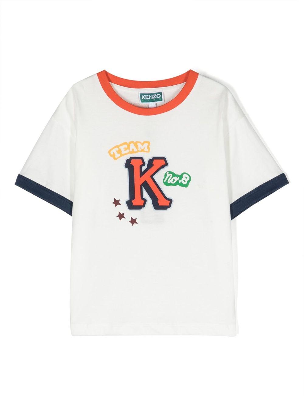 T-shirt bianco avorio bambino K25865 12P KENZO KIDS 