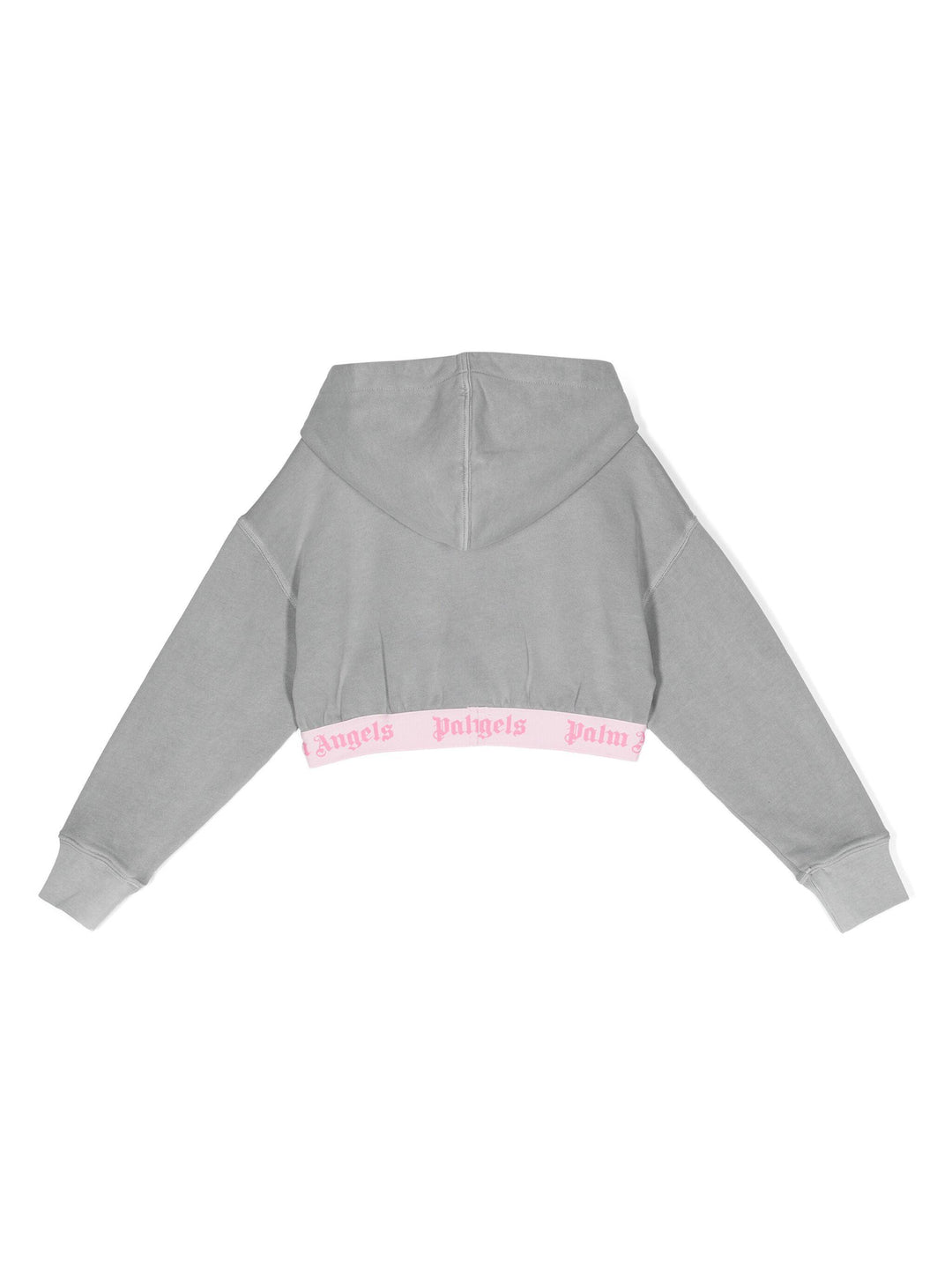 felpa crop grigia bambina