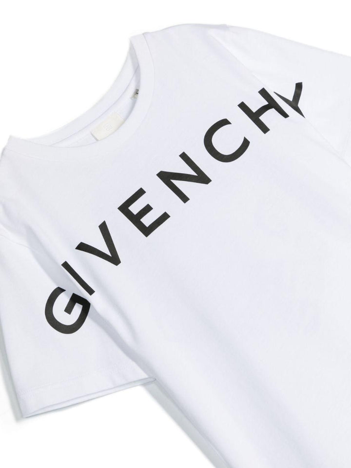 T-shirt bianca bambino con stampa nera H25447 10P Givenchy Kids 