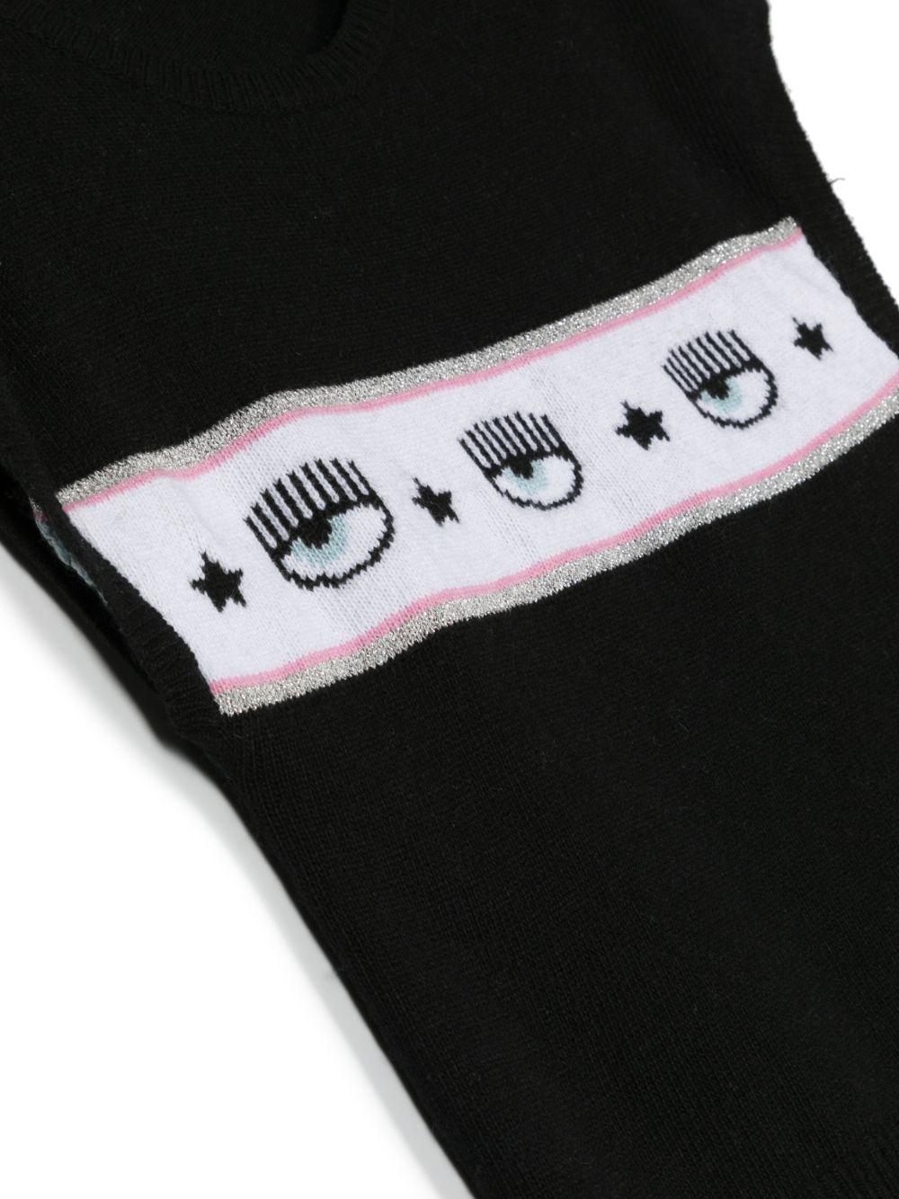 Maglia nera smanicata con stampa logata