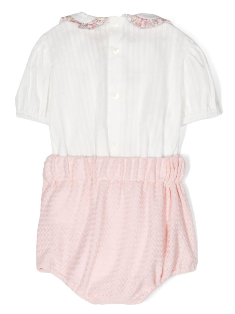 Set rosa/bianco neonata