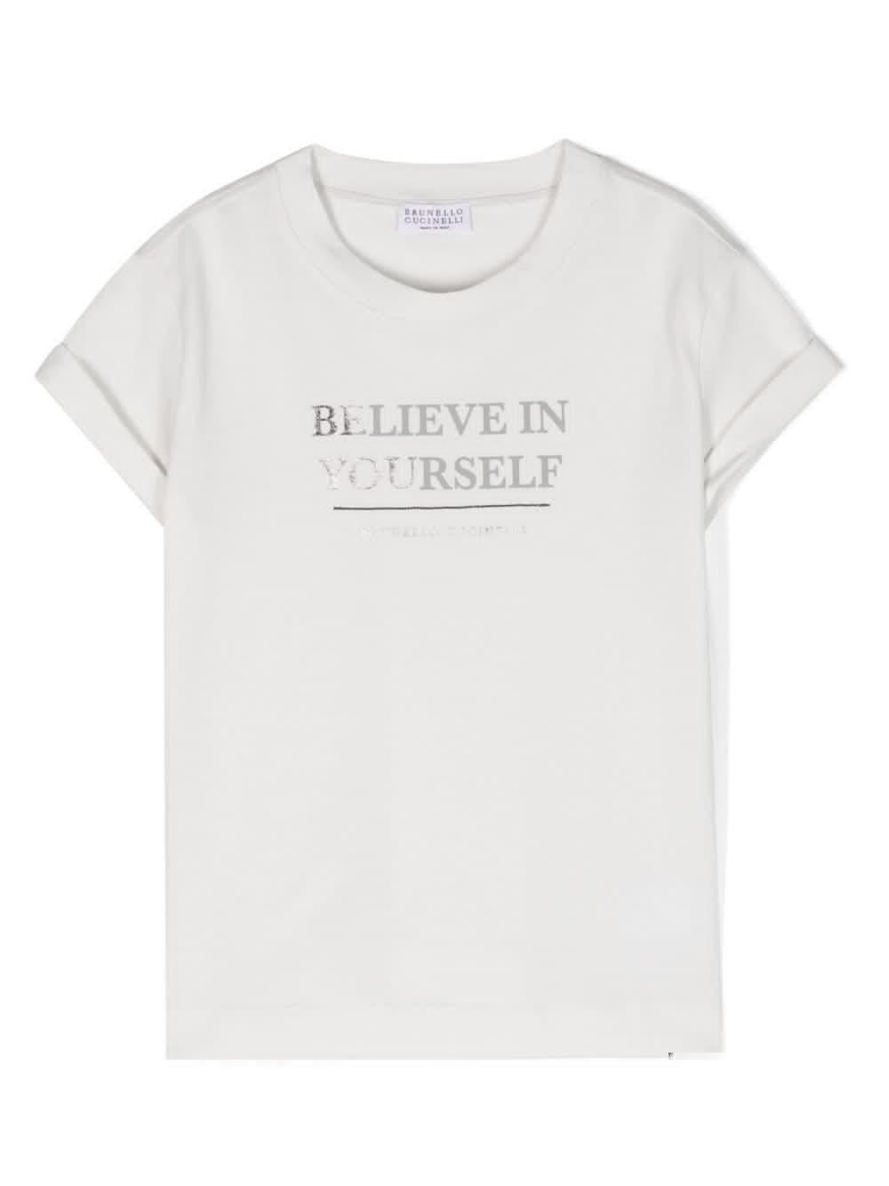 T-shirt bianca bambina