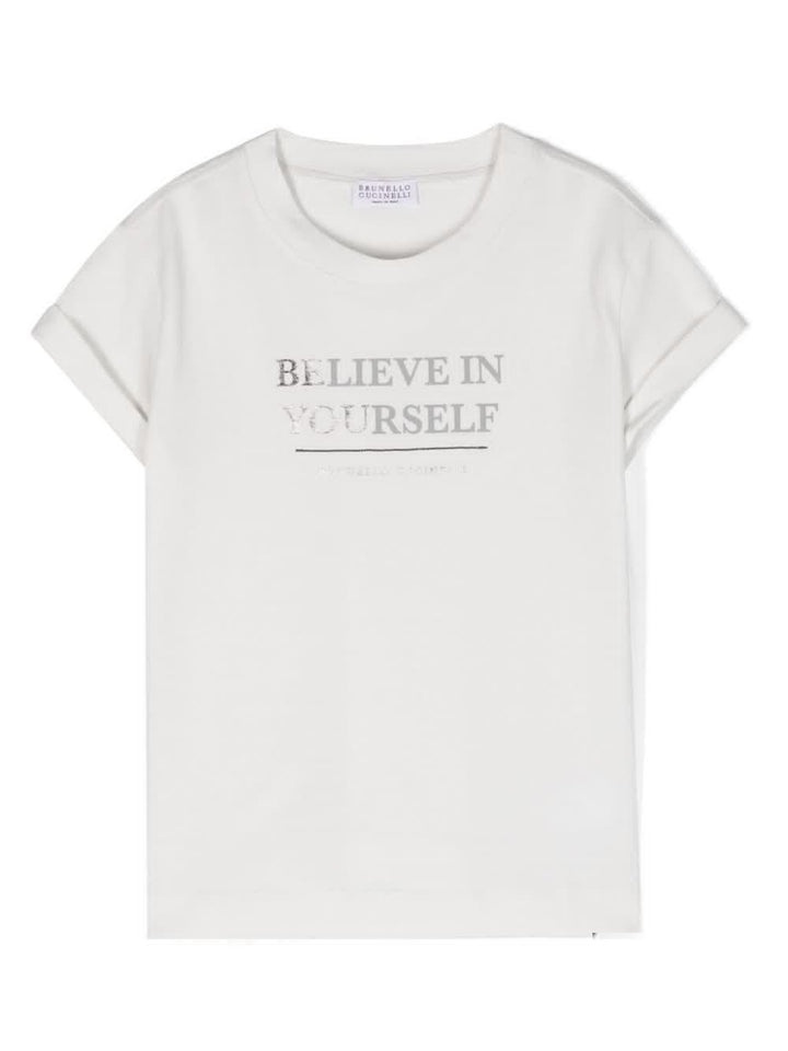 T-shirt bianca bambina