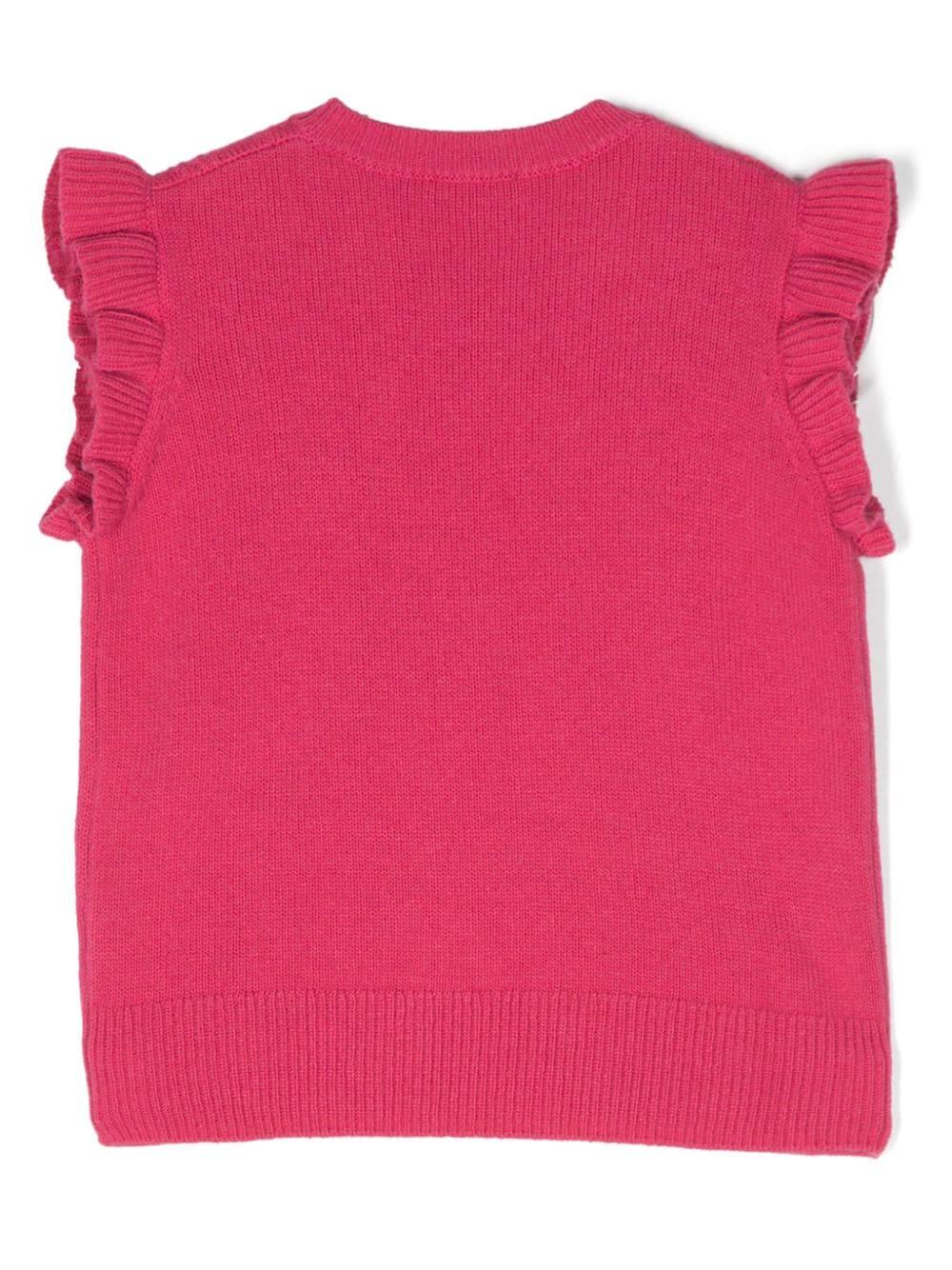 Gilet fucsia bambina