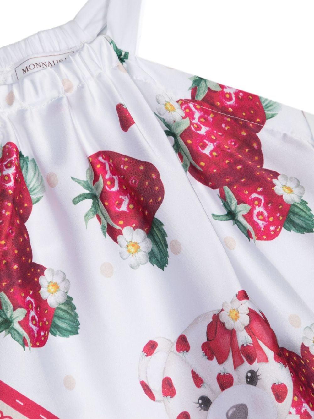 Top bianco/multicolor bambina