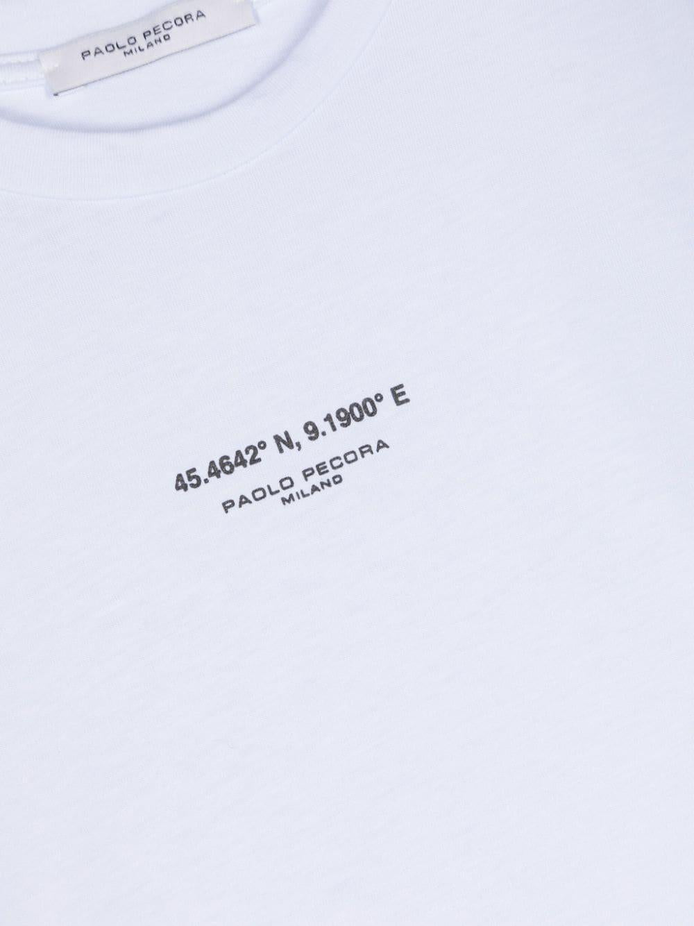 T-shirt bianca bambino con stampa
