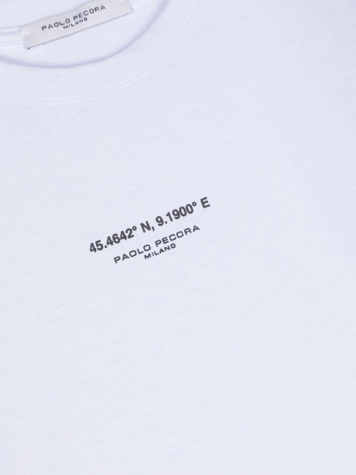 T-shirt bianca bambino con stampa