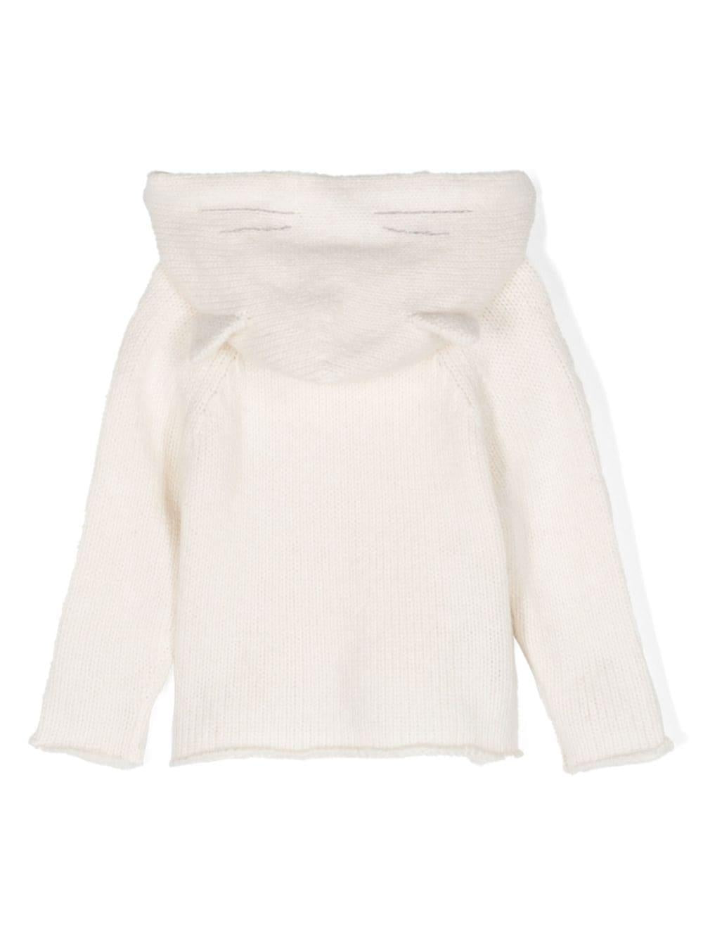 Cardigan bianco crema neonato